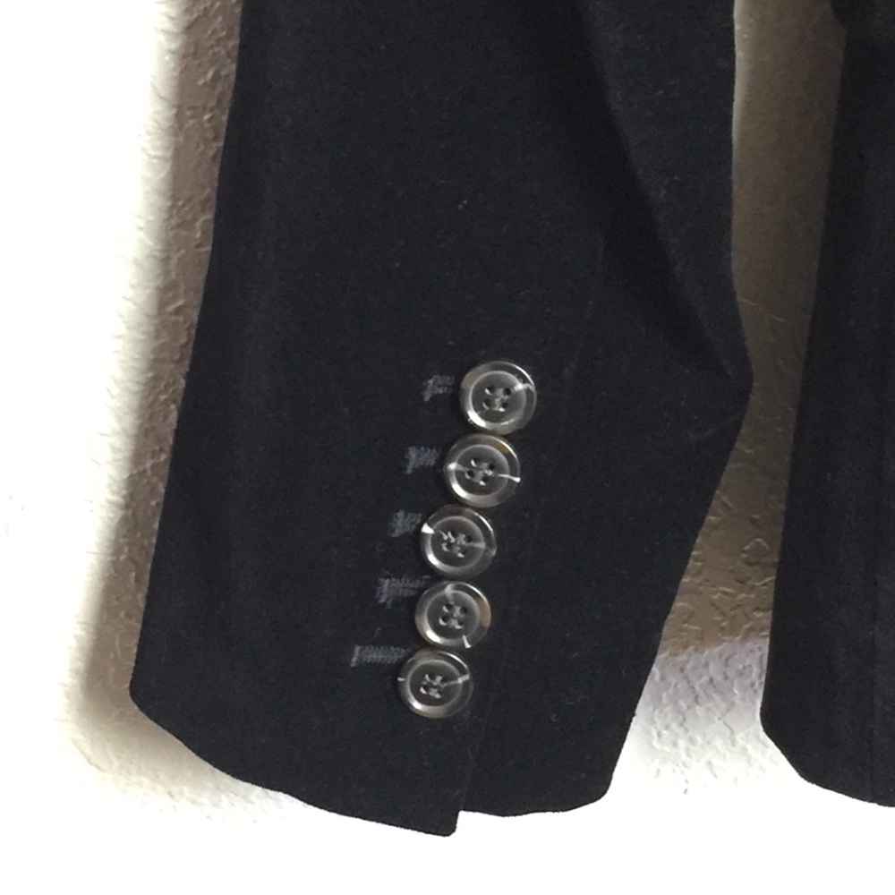 Zara Basic Black Velour Blazer - image 5